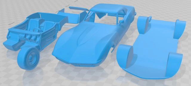 chevrolet corvette convertible 1968 printable car 3D Print Model .c4d .max .obj .3ds .fbx .stl .blend 
