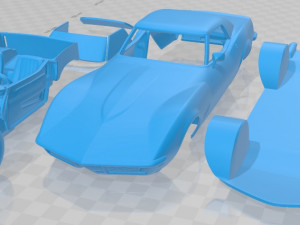chevrolet corvette convertible 1968 printable car 3D Print Model