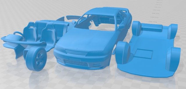 nissan skyline r32 gt-r coupe 1989 printable car 3D Baskı Modeli .c4d .max .obj .3ds .fbx .stl .blend