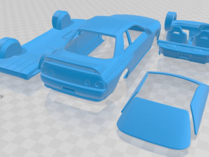 nissan skyline r32 gt-r coupe 1989 printable car 3D Baskı Modeli