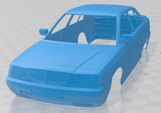 lancia dedra 1989 printable body car Modelo de Impressão 3D .c4d .max .obj .3ds .fbx .stl .blend 