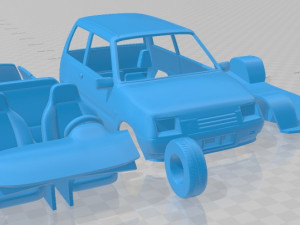 lada oka 1111 1989 printable car 3D Print Model