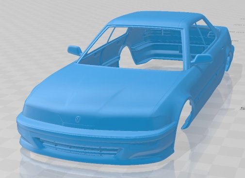 acura integra 1990 printable body car 3D 打印模型 .c4d .max .obj .3ds .fbx .stl .blend 