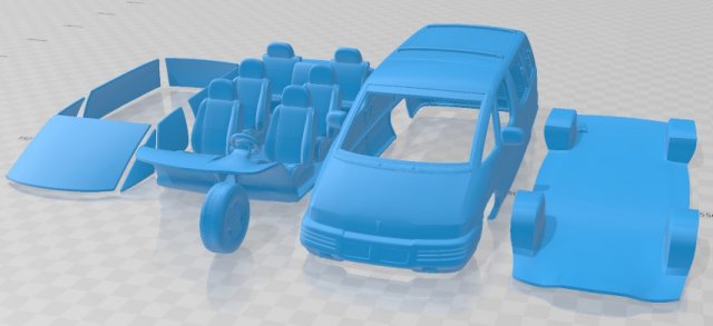 pontiac trans sport 1990 printable car Modello di stampa 3D .c4d .max .obj .3ds .fbx .stl .blend 