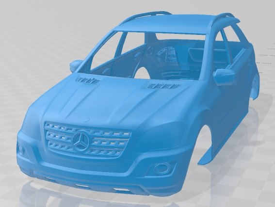 mercedes benz ml 500 printable body car Modelo de impresión 3D .c4d .max .obj .3ds .fbx .stl .blend 