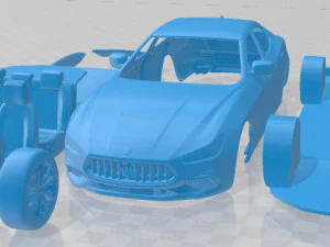 maserati ghibli hybrid 2021 printable car 3D Print Model