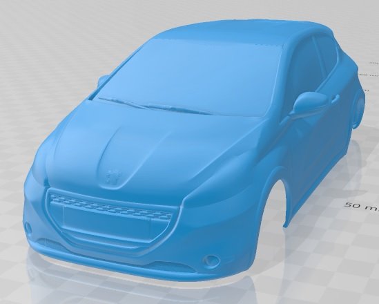 peugeot 208 gti 2013 printable body car 3D 프린트 모델 .c4d .max .obj .3ds .fbx .stl .blend 