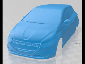 peugeot 208 gti 2013 printable body car 3D Print Model