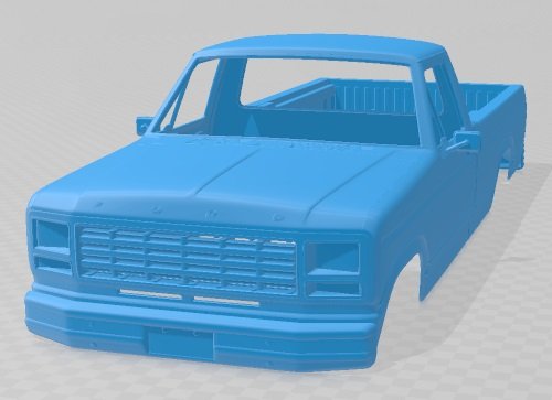 f 150 ranger 1980 printable body car Model do druku 3D .c4d .max .obj .3ds .fbx .stl .blend 