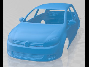 Volkswagen Golf MK6 2008 Printable Body Car 3Dプリントモデル