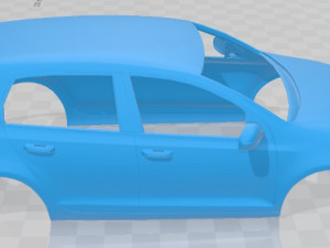 Volkswagen Golf MK6 2008 Printable Body Car 3D Baskı Modeli
