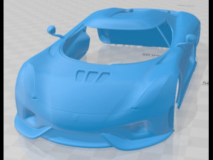 Koenigsegg Regera 2017 Printable Body Car 3D Baskı Modeli