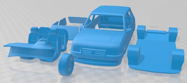 Opel Corsa 1985 Printable Car 3D Принт Модель .c4d .max .obj .3ds .fbx .stl .blend 