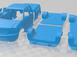 F 150 Club Cab Flareside XLT 1999 Printable Car 3D Print Model