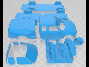 F 150 Club Cab Flareside XLT 1999 Printable Car 3D printmodel
