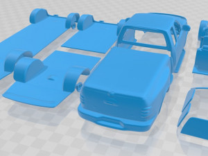 F 150 Club Cab Flareside XLT 1999 Printable Car 3D printmodel