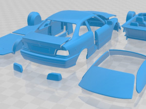 3 Series Coupe 1993 Printable Car in separate parts 3D-printmodel