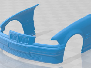 3 Series Coupe 1993 Printable Car in separate parts 3D-printmodel
