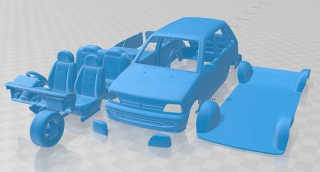 Suzuki Maruti 800 1986 Printable Car 3D Print Model .c4d .max .obj .3ds .fbx .stl .blend 