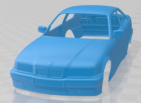 3 Series Coupe 1993 Printable Body Car Modelo de impresión 3D .c4d .max .obj .3ds .fbx .stl .blend