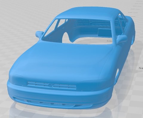 Toyota Camry 1992 Printable Body Car Modelo de impresión 3D .c4d .max .obj .3ds .fbx .stl .blend 