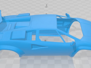 Countach 5000 QV 1985 Printable Body Car 3Dプリントモデル