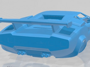 Countach 5000 QV 1985 Printable Body Car 3Dプリントモデル