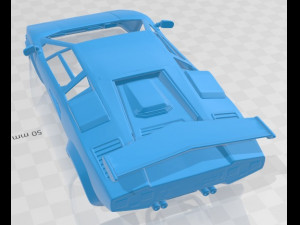 Countach 5000 QV 1985 Printable Body Car 3Dプリントモデル