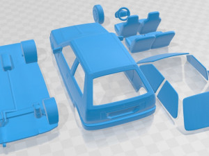 Nissan Micra 1982 Printable Car Model Cetak 3D