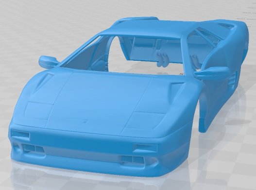 Diablo VT 1993 Printable Body Car 3D-Druckmodell .c4d .max .obj .3ds .fbx .stl .blend 