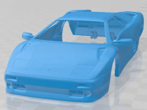Carro com carroceria imprim&iacute;vel Diablo VT 1993 Modelo de Impressão 3D