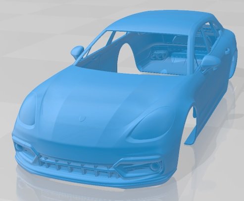 Porsche Panamera GTS Sport Turismo 2019 Printable Body Car Modelo de Impressão 3D .c4d .max .obj .3ds .fbx .stl .blend