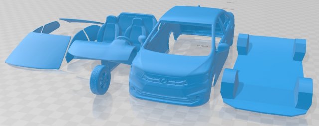 Perodua Bezza 2017 Printable Car 3D Принт Модель .c4d .max .obj .3ds .fbx .stl .blend 