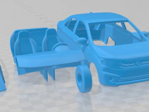 Perodua Bezza 2017 Printable Car 3D Print Model