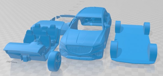 Genesis GV70 Sport 2020 Printable Car Modelo de Impressão 3D .c4d .max .obj .3ds .fbx .stl .blend 