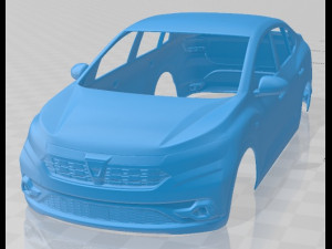 Dacia Logan 2021 Printable Body Car 3D Print Model