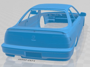 Acura Integra Coupe 1991 Printable Body Car Modello di stampa 3D