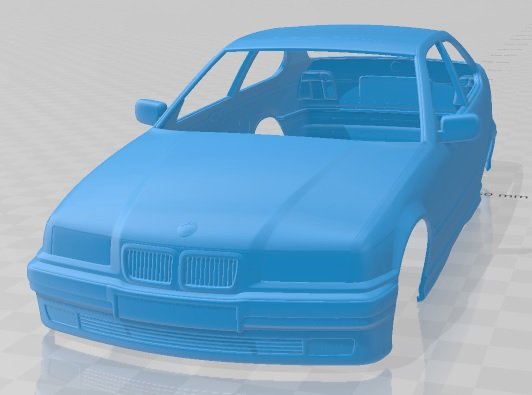 3 Series E36 Compact 1994 Printable Body Car 3D 프린트 모델 .c4d .max .obj .3ds .fbx .stl .blend