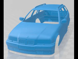 3er E36 Touring 1994, druckbare Karosserie 3D Druckmodell