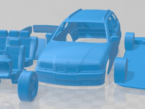 3 Series E36 Touring 1994 Printable Car 3D Print Model