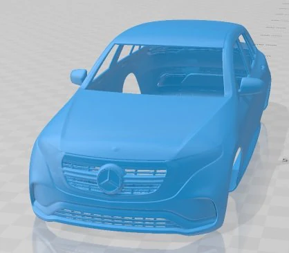 Mercedes Benz EQC AMG 2020 Printable Body Car 3D Print Model .c4d .max .obj .3ds .fbx .stl .blend 