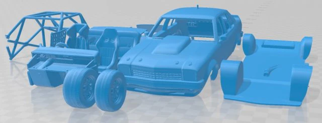 Holden Torana 4 Door Race Car 1977 Printable 3D Print Model .c4d .max .obj .3ds .fbx .stl .blend