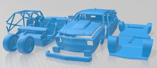 Holden Torana 4 Door Race Car 1977 Printable 3D Print Model .c4d .max .obj .3ds .fbx .stl .blend