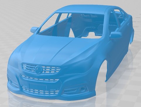 Holden VF Commodore Calais V SSV 2013 Printable Body Car Modello di stampa 3D .c4d .max .obj .3ds .fbx .stl .blend 