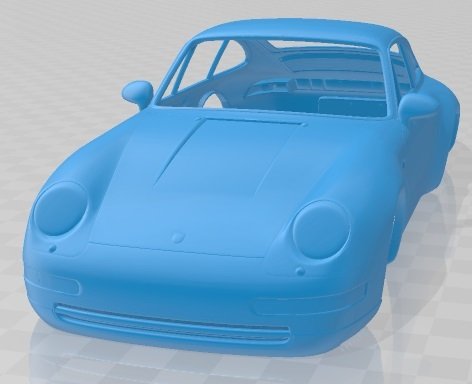 Porsche 911 993 Carrera 1994 Printable Body Car Modèles 3D en vedette .c4d .max .obj .3ds .fbx .stl .blend 
