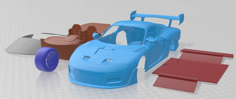 Porsche 935 2019 Printable Car Modèles 3D en vedette .c4d .max .obj .3ds .fbx .stl .blend 
