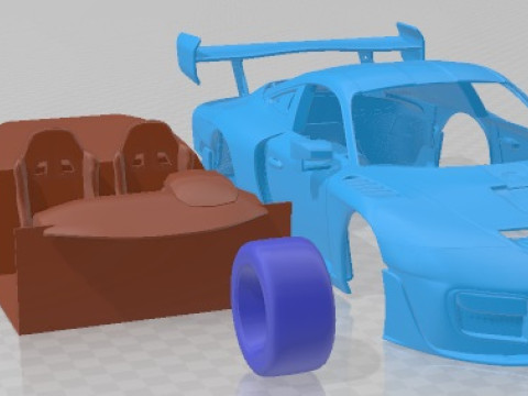 Porsche 935 2019 Printable Car Modèles 3D en vedette