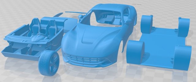 Ferrari F12 Berlinetta 2017 Printable Car Modelo de impresión 3D .c4d .max .obj .3ds .fbx .stl .blend 
