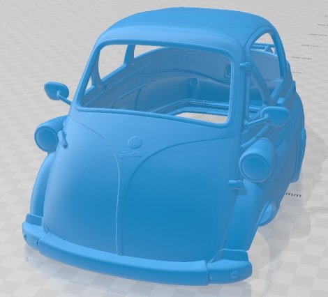 Isetta 250 1955 Printable Body Car Modelo de Impressão 3D .c4d .max .obj .3ds .fbx .stl .blend 
