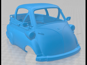 Isetta 250 1955 Printable Body Car Modelo de Impressão 3D
